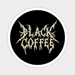 Grim Brew: Black Coffee Death Metal Parody Logo Magnet